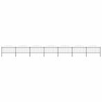 vidaXL Tuinhek met speren bovenkant (1,25-1,5)x11,9 m staal, Verzenden, Nieuw, IJzer, Minder dan 1 meter