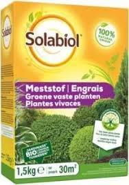 SOLABIOL MESTSTOF GROENE VASTE PLANTEN 1.5 KG (PLANT & ZORG), Tuin en Terras, Plantenvoeding, Nieuw, Ophalen of Verzenden