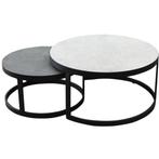 Montenegro salontafels 80 cm rond en 60 cm rond keramiek, Tuin en Terras, Tuintafels, Ophalen of Verzenden, Nieuw