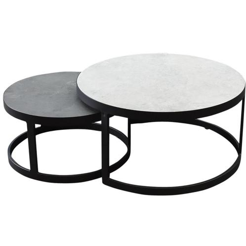 Montenegro salontafels 80 cm rond en 60 cm rond keramiek, Tuin en Terras, Tuintafels, Nieuw, Ophalen of Verzenden