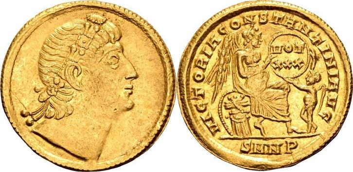 Constantine I goud (MuntenenBankbiljetten-Antiekemunten), Postzegels en Munten, Munten | Europa | Niet-Euromunten, Verzenden