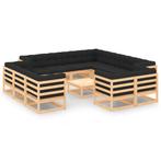 vidaXL 13-delige Loungeset met antracietkleurige kussens, Verzenden, Nieuw, Loungeset