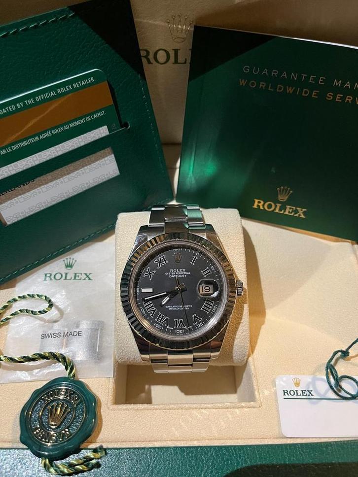Rolex Datejust 2 116334 full set (2017), Sieraden, Tassen en Uiterlijk, Horloges | Heren, Staal, Gebruikt, Staal, Rolex, Polshorloge