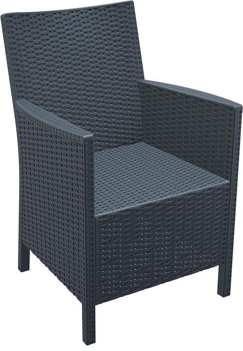 Tuinstoel - California - Donkergrijs - Wicker Look - Siesta, Tuin en Terras, Tuinstoelen, Nieuw, Verzenden