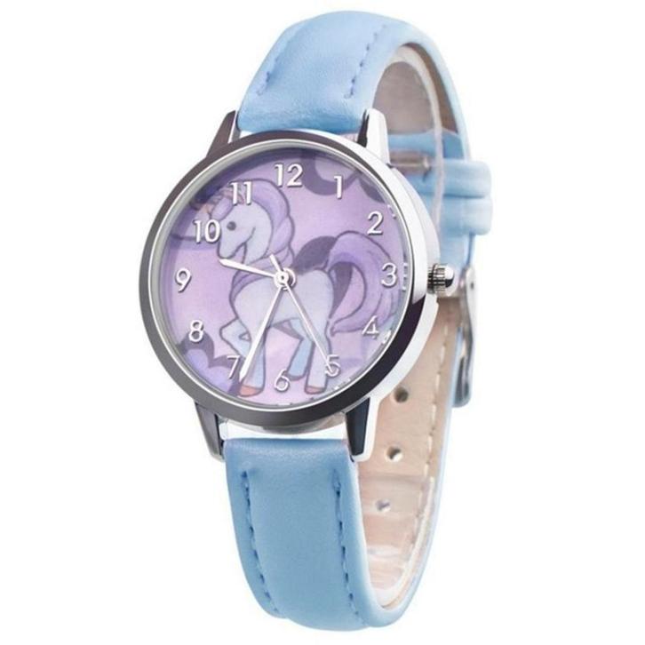 Fako - Kinderhorloge - Eenhoorn - Unicorn - Blauw, Sieraden, Tassen en Uiterlijk, Horloges | Kinderen, Verzenden