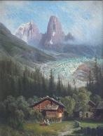 Federico Ashton (1836-1904) - Le glacier des bois et, Antiek en Kunst, Kunst | Schilderijen | Klassiek