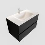 Badkamermeubel Solid Surface AQS Oslo 80x45 cm Mat Zwart, Doe-het-zelf en Verbouw, Sanitair, Ophalen of Verzenden, Nieuw