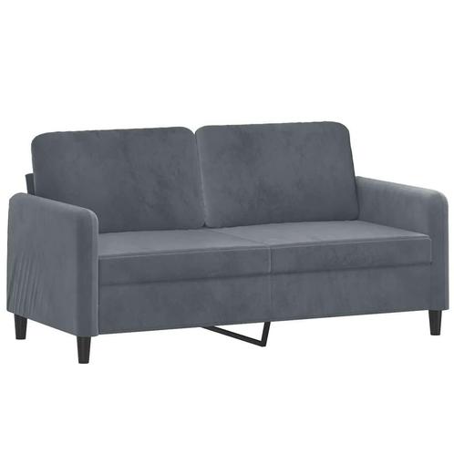 Donkergrijze Fluwelen Bank - Retourdeal! Design voor Schn..., Huis en Inrichting, Banken | Bankstellen, 150 tot 200 cm, 75 tot 100 cm