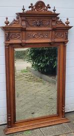 Spiegel - Hout, Geslepen loodglas, Antiek en Kunst
