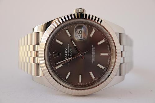Horloge Rolex Datejust 41MM slate dail 07/2017 Full set, Sieraden, Tassen en Uiterlijk, Horloges | Heren, Staal, Gebruikt, Staal
