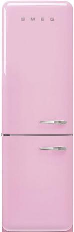 Smeg FAB32LPK6 retro jaren 50 koelkast - roze - linksdraaien, 150 tot 200 liter, Verzenden, 60 cm of meer, Met aparte vriezer