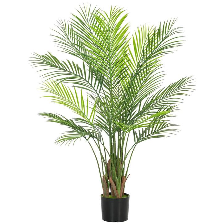 TRUUSK Kunstmatige Palm Groot 120cm - Plastic Kunstplant Met, Huis en Inrichting, Stoffering | Behang, Verzenden