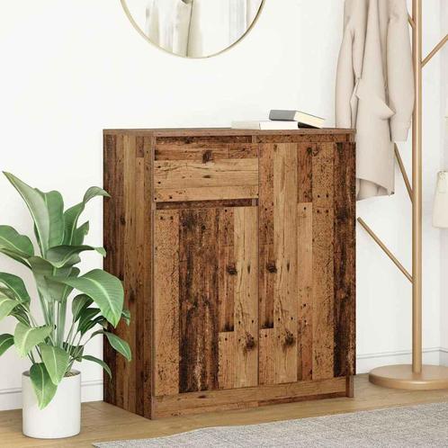vidaXL Dressoir met lade 71x35x84 cm spaanplaat oud hout, Huis en Inrichting, Kasten | Dressoirs, 25 tot 50 cm, Nieuw, 50 tot 100 cm