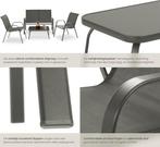 2dekans | tectake® Tuinset Nora - Moderne Zitgroep voor 4, Tuin en Terras, Tuinsets en Loungesets, Ophalen of Verzenden, Zo goed als nieuw