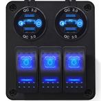 ProRide Schakelpaneel 12V voor Auto/Boot - USB/USB C, Auto-onderdelen, Dashboard en Schakelaars, Verzenden, Nieuw