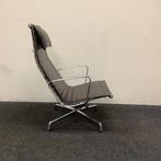 Vitra Eames EA124 lounge chair, donker bruin leder, Huis en Inrichting, Fauteuils, Gebruikt, Leer, Ophalen of Verzenden