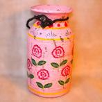 melkpot handbeschilderd origineel duurzaam cadeau roze, Ophalen of Verzenden, Nieuw