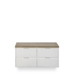 Porto Badmeubelset 120 cm - 4 laden Wit Hoogglans - Wastafel, Ophalen of Verzenden, Nieuw