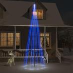 vidaXL Vlaggenmast kerstboom 732 LEDs blauw 500 cm, Verzenden, Nieuw