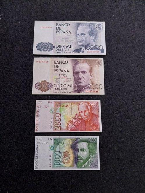 Spanje. - 4 banknotes - various dates - Pick 163, 160, 161,, Postzegels en Munten, Munten | Nederland