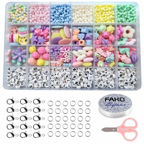 Fako Bijoux® - DIY Kralen Set Pastel - Letterkralen &, Hobby en Vrije tijd, Kralen en Sieraden maken, Verzenden