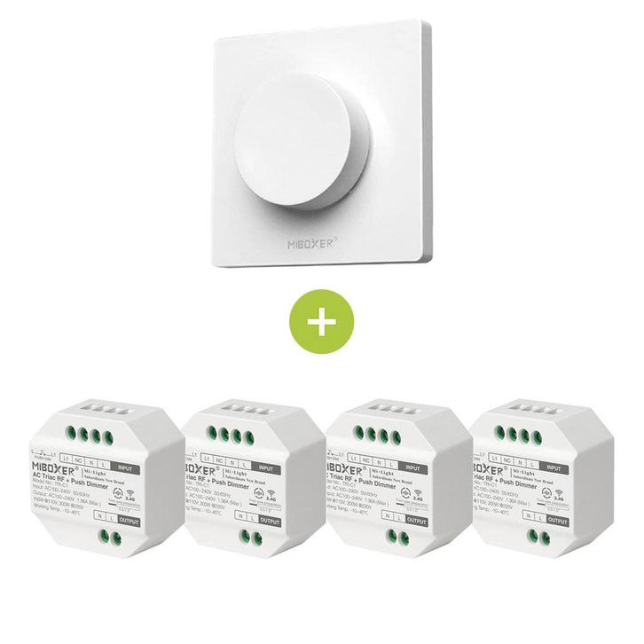 Bundelpakket | 4x Triac draadloze dimmer | 100-240V, Doe-het-zelf en Verbouw, Elektra en Kabels, Nieuw, Ophalen of Verzenden