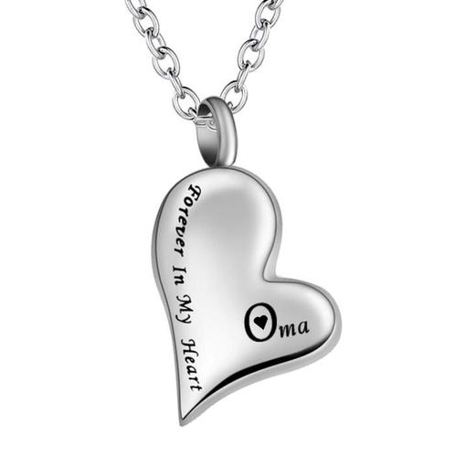 Fako Bijoux® - Ashanger / Assieraad - Hart - Oma - Edelstaal, Sieraden, Tassen en Uiterlijk, Kettingen, Verzenden