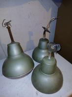 Holophane - Plafondlamp (3) - Metaal, Glas, Antiek en Kunst, Antiek | Wandborden en Tegels
