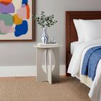 Bijzettafel Podeldsvin 49x40 cm taupe [en.casa], Verzenden, Nieuw