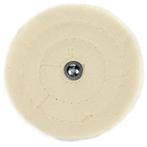 Hofftech Polijstschijf katoen - Ø 125 x 22 mm - wit - 6 m.., Ophalen of Verzenden