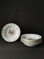 Meissen Carl Teichert - Fiori - 6 piatti Fondi- D 23cm- XIX, Antiek en Kunst