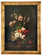 Scuola lombarda (XVIII) - Composizione floreale - XL format, Antiek en Kunst, Kunst | Schilderijen | Klassiek