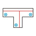 T-koppelstuk, rechts T, 3-fase rail, Zakelijke goederen, Kantoor en Winkelinrichting | Kantoorartikelen, Ophalen of Verzenden