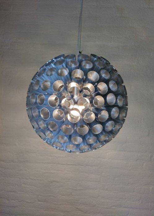 Hangende plafondlamp - Space Age Explosion Lamp - Aluminium, Antiek en Kunst, Curiosa en Brocante