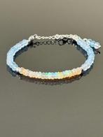 Zilver - Armband - Velo opaal, aquamarijn