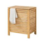[en.casa] Wasmand bamboe met waszak en deksel 65 l, Huis en Inrichting, Badkamer | Badtextiel en Accessoires, Verzenden, Nieuw