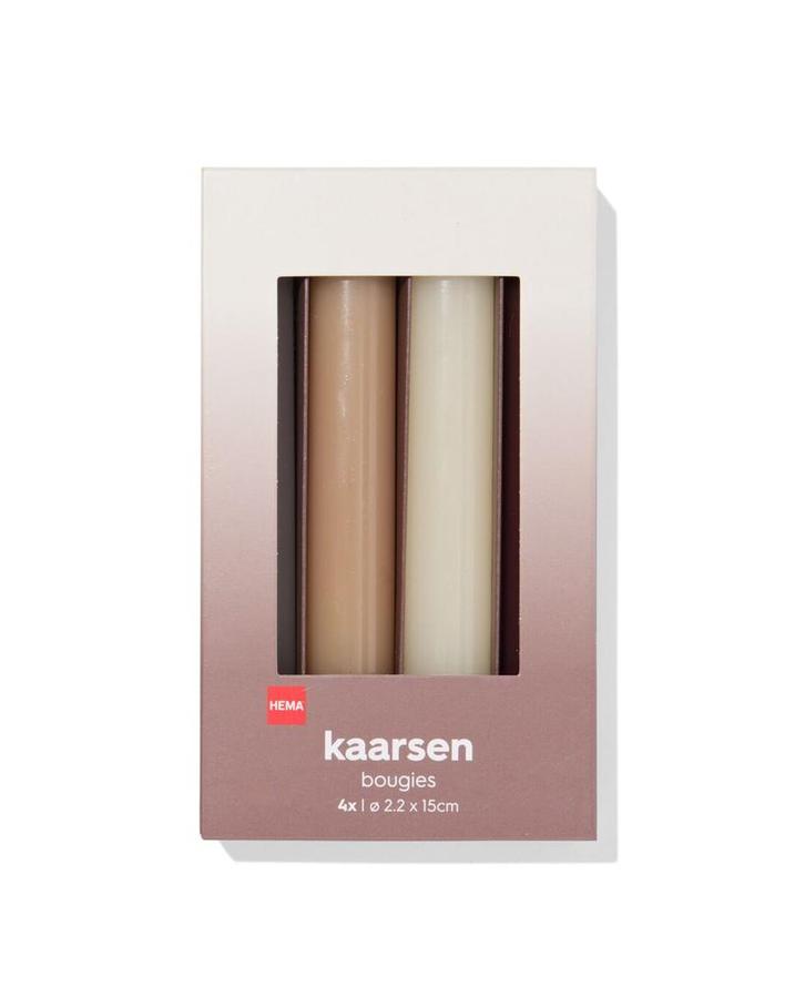 HEMA Huishoudkaarsen 16x2.2cm naturel - 4 stuks 2+1 gratis, Huis en Inrichting, Woonaccessoires | Kandelaars en Kaarsen, Nieuw