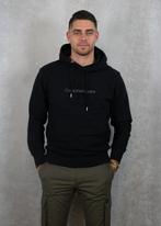 -30% Calvin Klein  Calvin Klein Chenille monologo hoodie  ma, Verzenden, Nieuw, Zwart