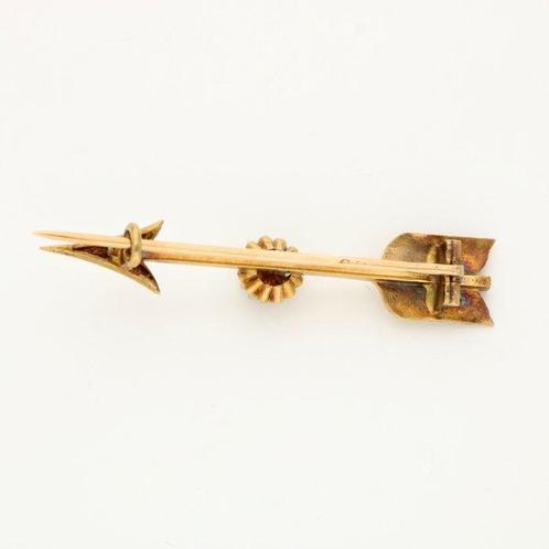 Broche - 14 karaat Geel goud - Diamant; roos geslepen, Sieraden, Tassen en Uiterlijk, Antieke sieraden