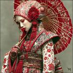 NYX - Sous l’Ombrelle Rouge – La Sérénité d’une Geisha, Antiek en Kunst