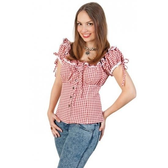 Cowgirl blouse rood/wit voor dames - Cowboy kleding, Kleding | Dames, Carnavalskleding en Feestkleding, Ophalen of Verzenden