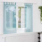 vidaXL Gordijnen voile met lussen 2 st 140x175 cm turkoois, Huis en Inrichting, Verzenden, Nieuw