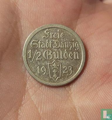 Danzig ½ gulden 1923, Postzegels en Munten, Munten | Europa | Niet-Euromunten, Losse munt, Goud, Zilver, Verzenden