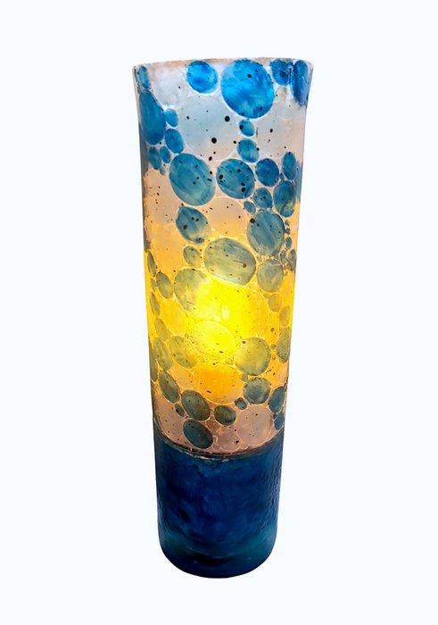 Lamp - Cilinderlamp van resin, met bellenpatroon – Vintage, Antiek en Kunst, Antiek | Lampen