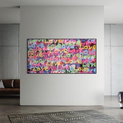 Timo Wedell (1994) - Love III Like Banksy - XL · No Reserve, Antiek en Kunst, Kunst | Schilderijen | Modern