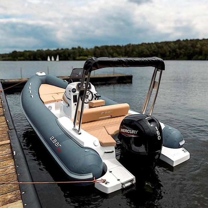 Veiling: Rubber speedboat 2BAR B2 (inclusief trailer) (Marge, Watersport en Boten, Speedboten, Zo goed als nieuw, Benzine, Ophalen