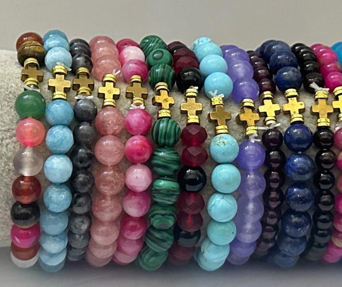 20 Natuurlijke stenen armbanden: Lapis Lazuli; Agaat;, Antiek en Kunst, Antiek | Boeken en Bijbels