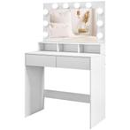 Kaptafel Met LED-verlichting, Kaptafel Met Spiegel, Instelba, Huis en Inrichting, Tafels | Kaptafels, Verzenden, Nieuw