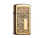 Zippo Venetian brass (slim) - Zippo Slim - Alle Zippo's, Verzamelen, Rookartikelen, Aanstekers en Luciferdoosjes, Nieuw, Aansteker