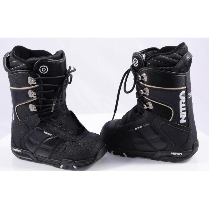 36,5 40,5 snowboard schoenen NITRO, black/white ( TOP staat, Sport en Fitness, Snowboarden, Schoenen, Gebruikt, Verzenden